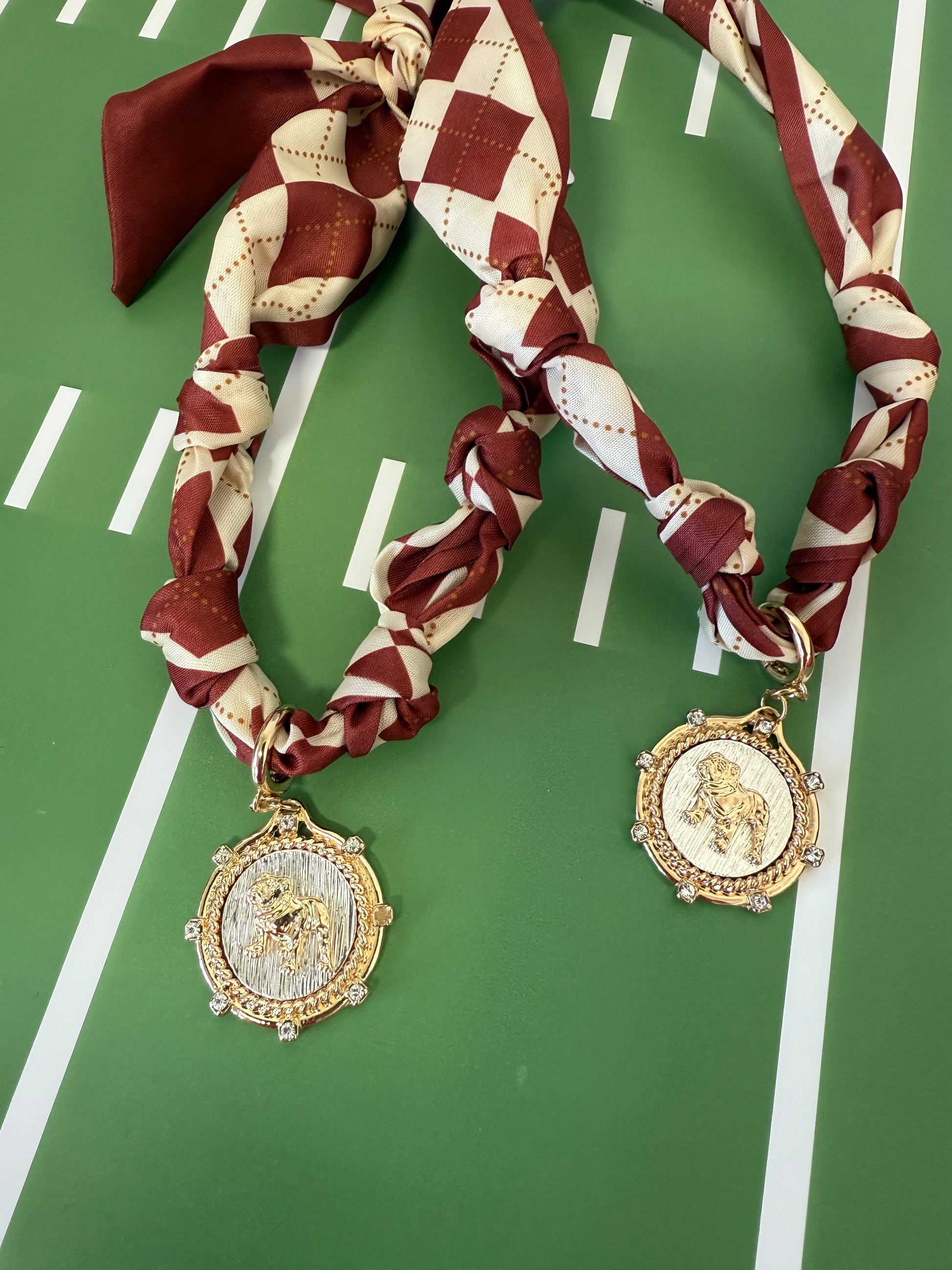 Bulldog Scarf Necklace