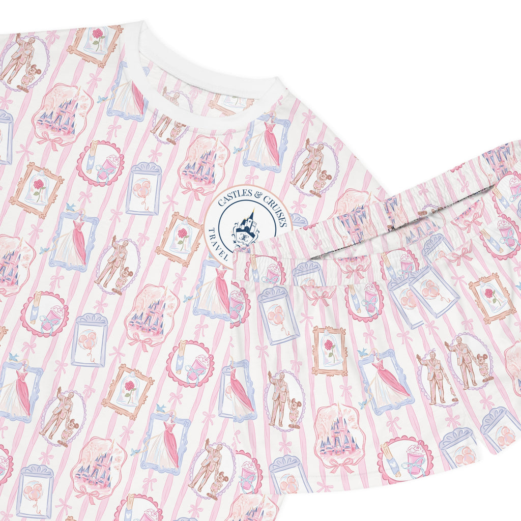 Castles and Cruises Women's Short Pajama Set (AOP)