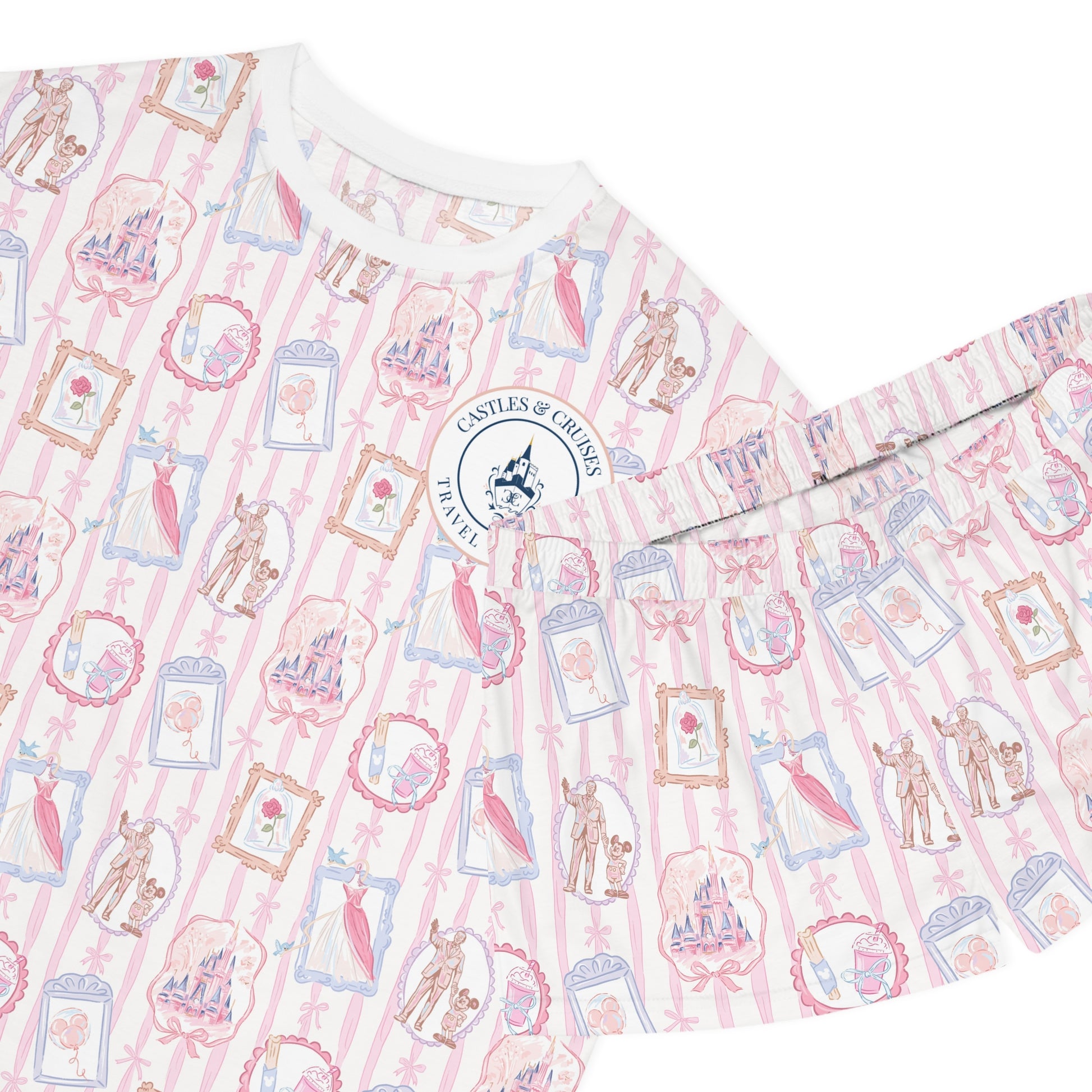 Castles and Cruises Women's Short Pajama Set (AOP)