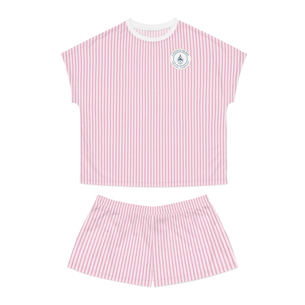 Stripe Women's Short Pajama Set (AOP)