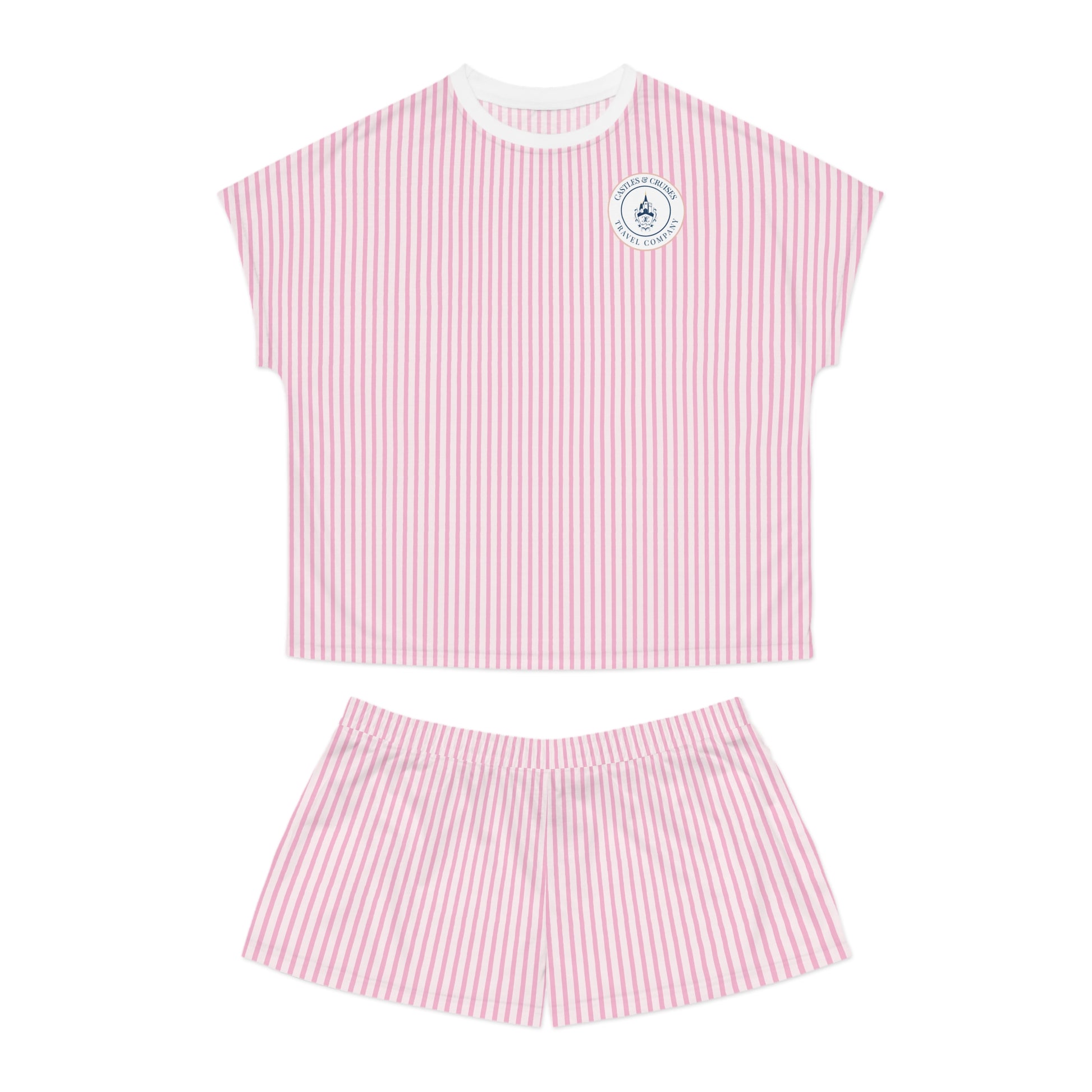 Stripe Women's Short Pajama Set (AOP)