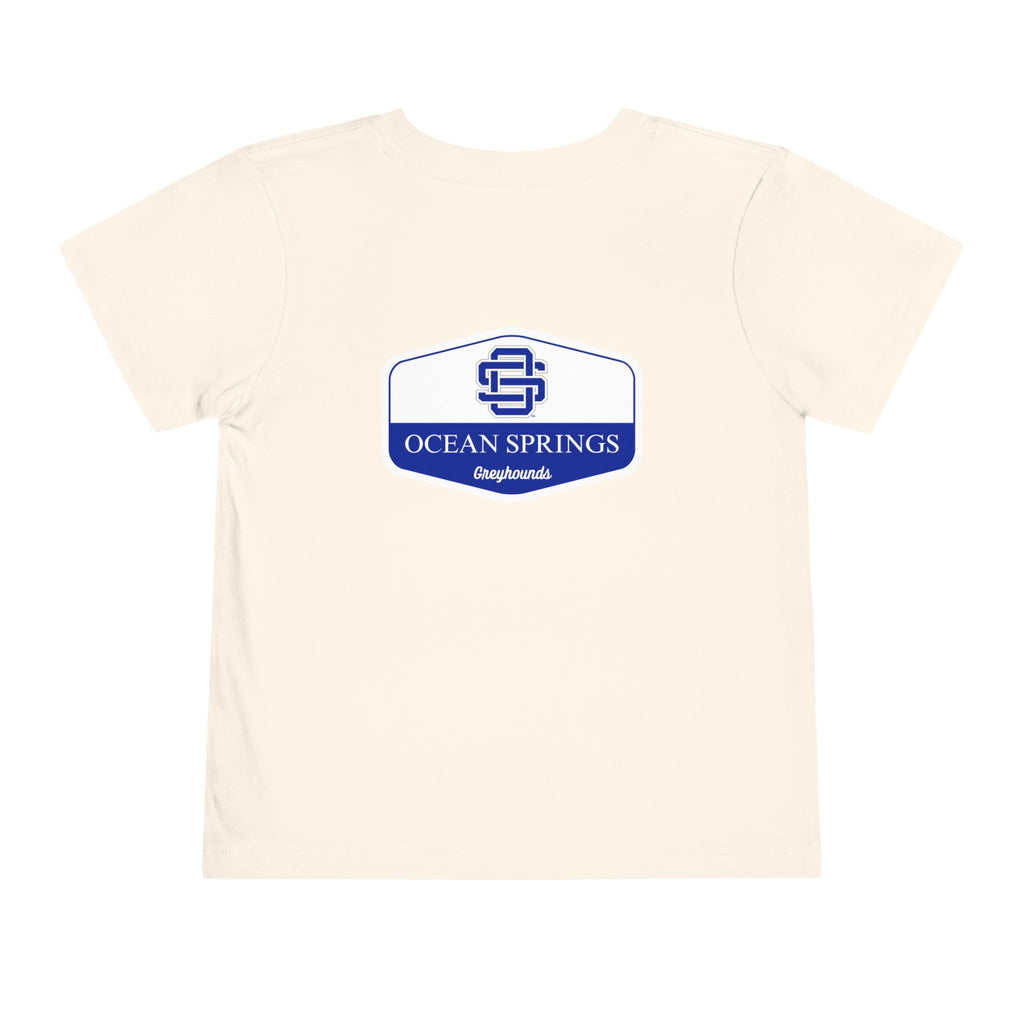 Ocean Springs Greyhound Rounded Shield Toddler Tee