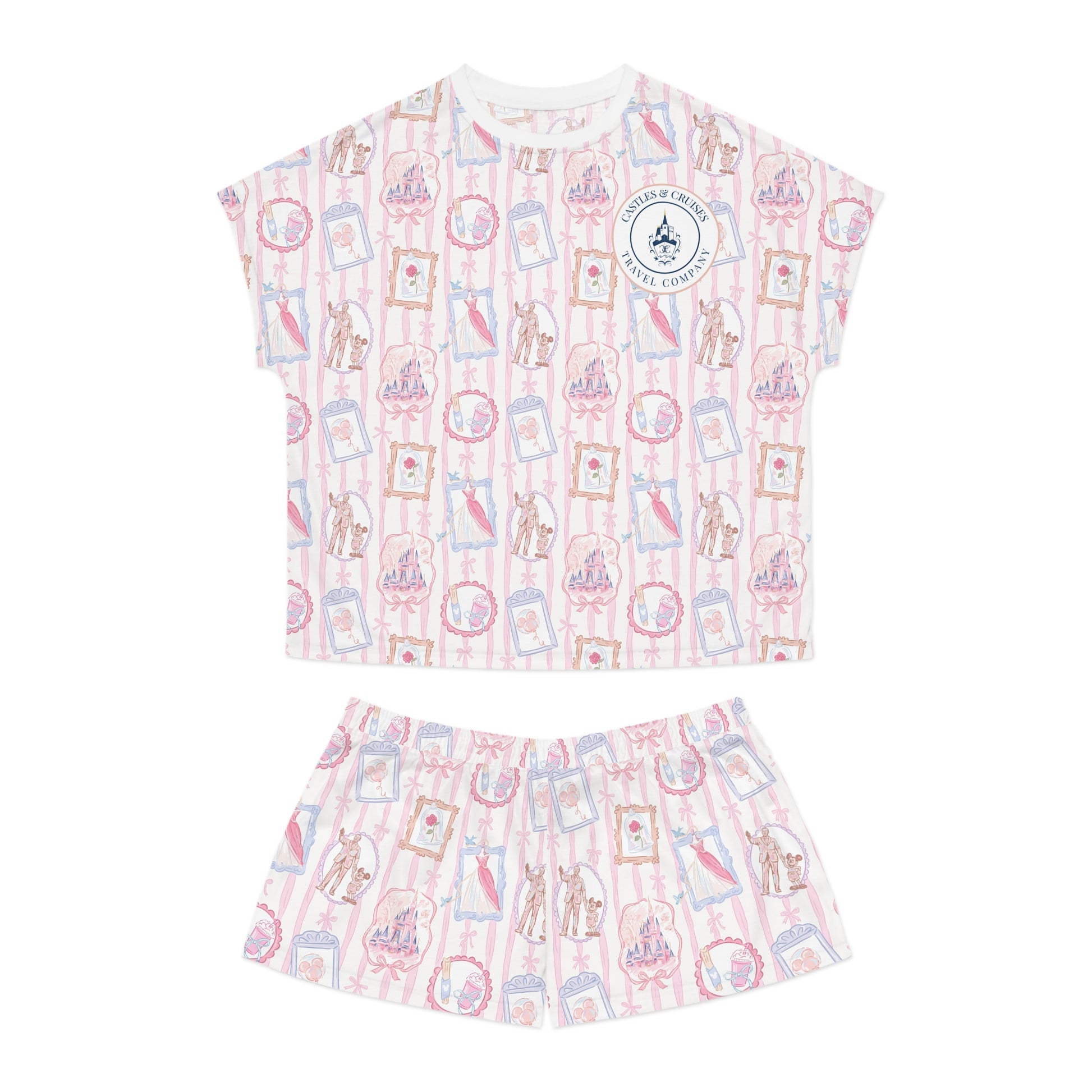 Castles and Cruises Women's Short Pajama Set (AOP)