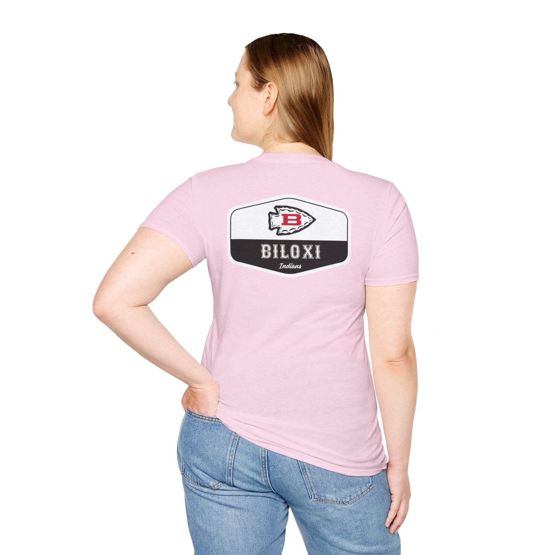 Biloxi Indians Rounded Shield Unisex T-Shirt