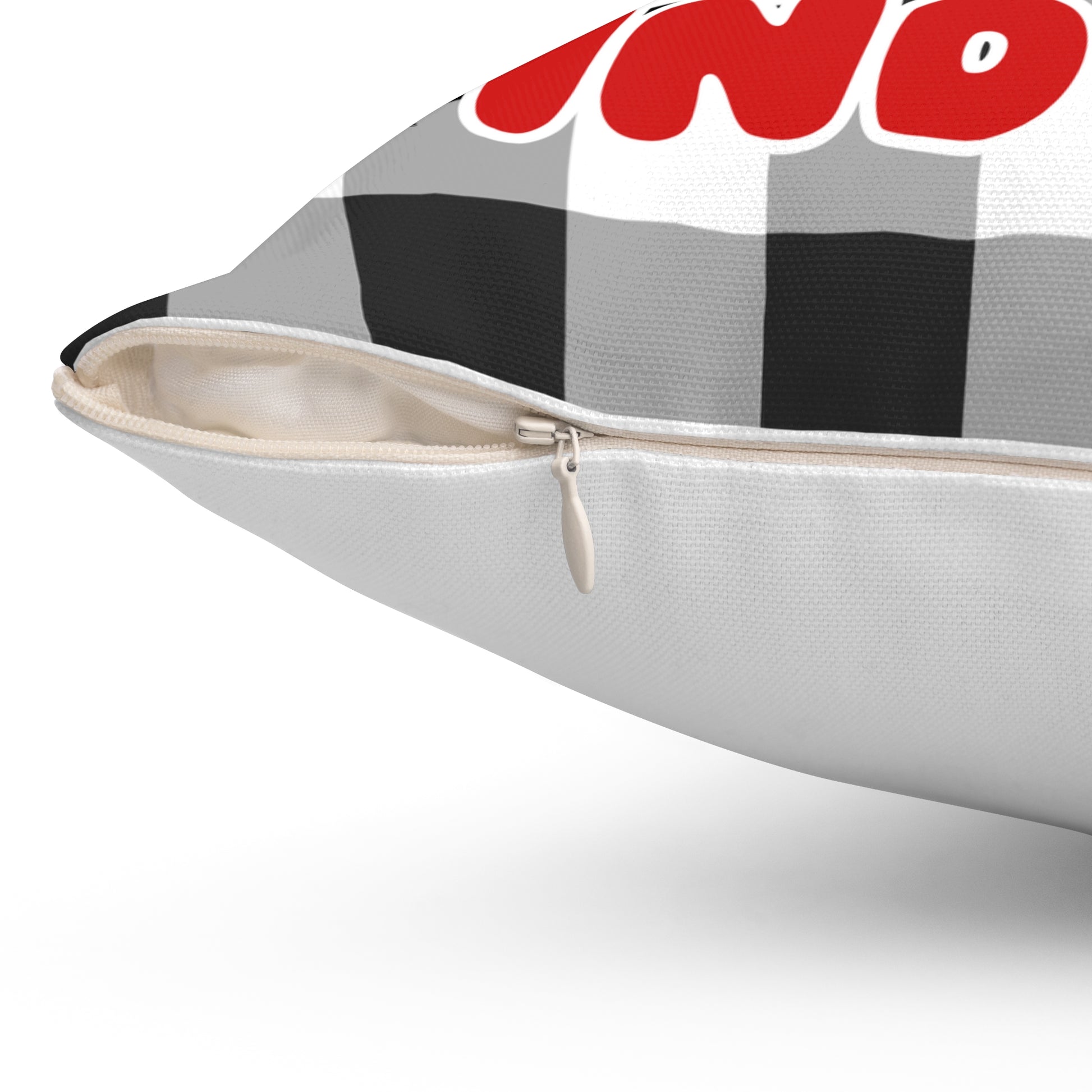 Gingham Check and Cheer Square Pillow