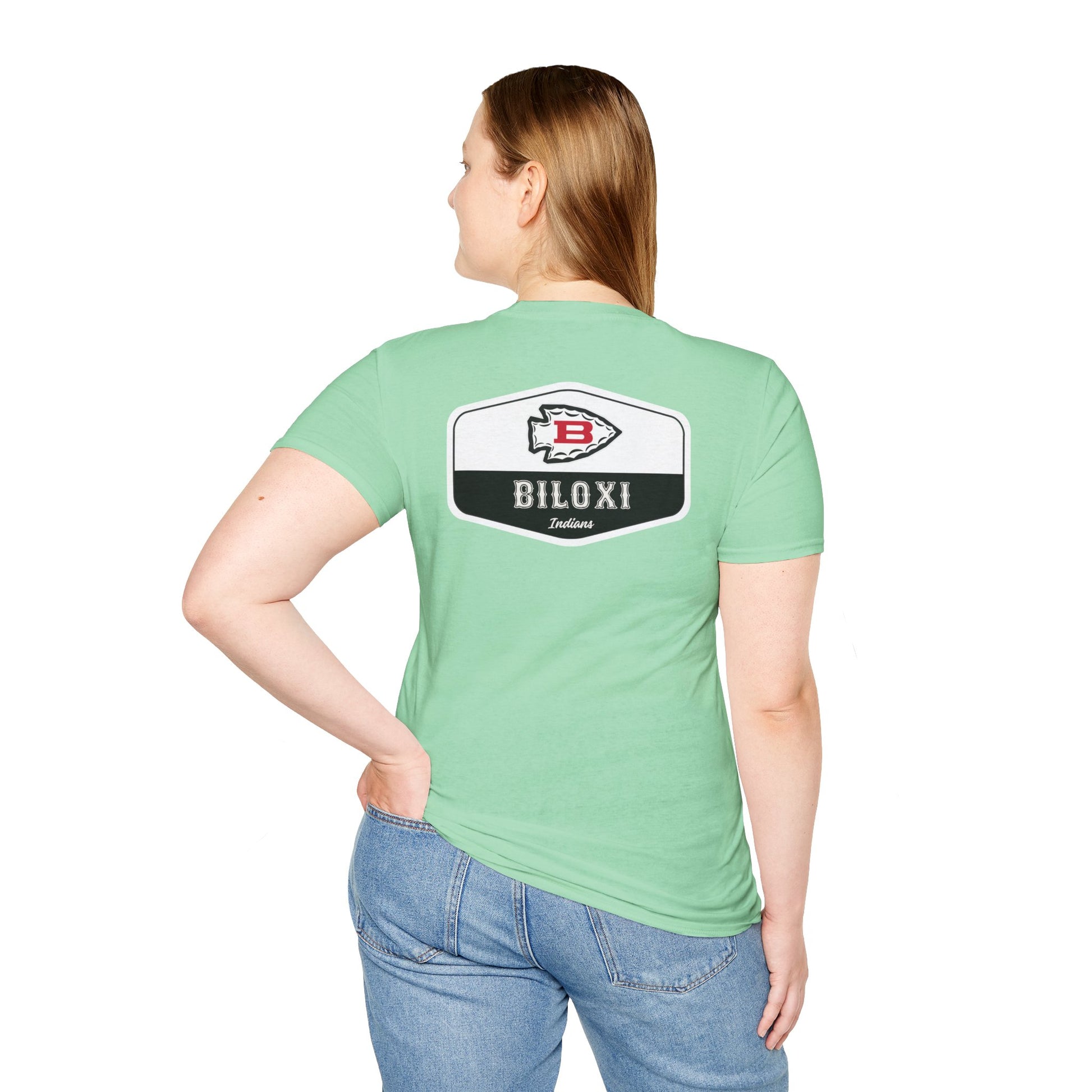 Biloxi Indians Rounded Shield Unisex T-Shirt