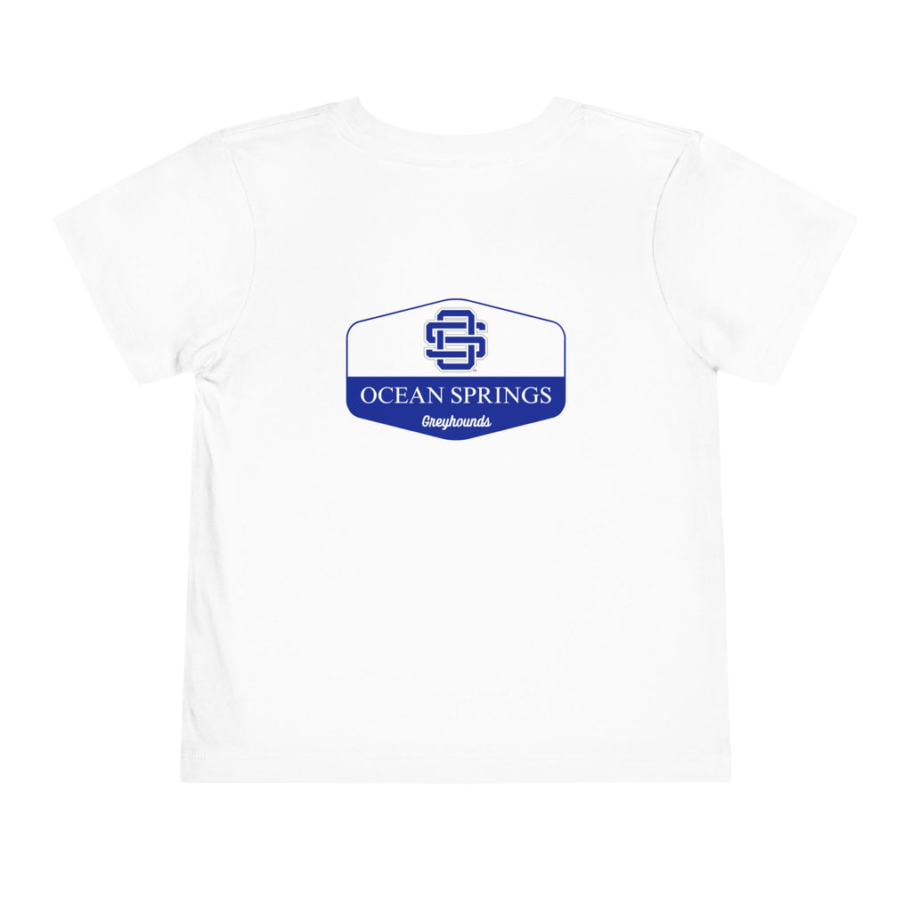 Ocean Springs Greyhound Rounded Shield Toddler Tee