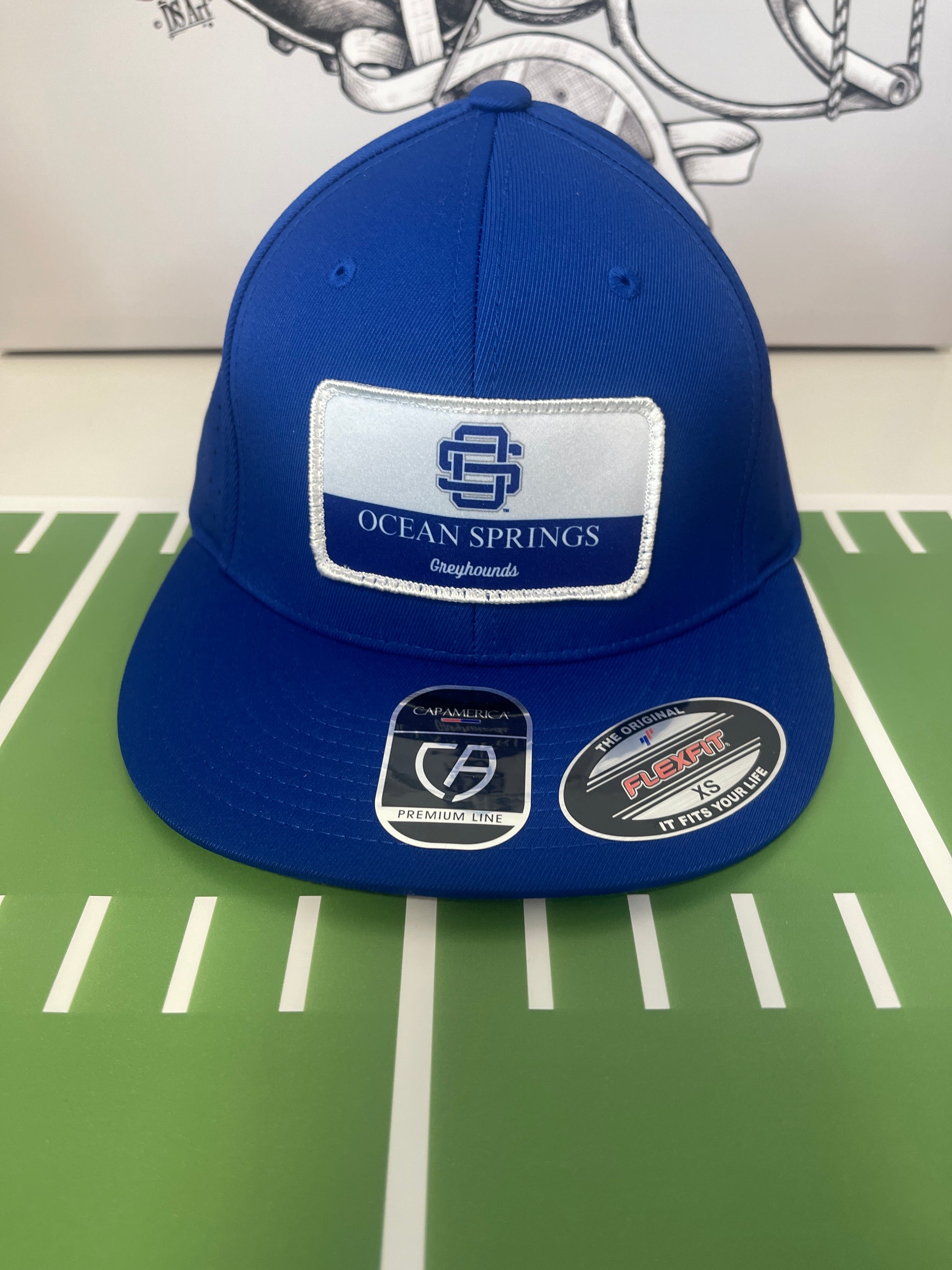 Square Patch Flex Fit Hat- Ocean Springs