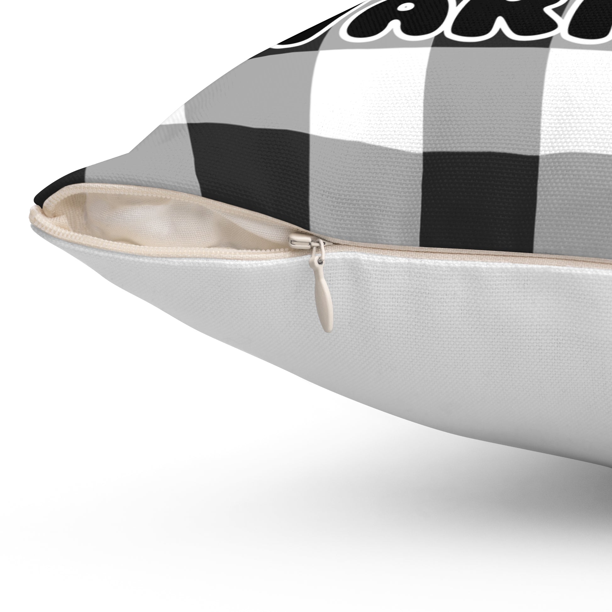 D'Iberville Gingham Check and Cheer Square Pillow