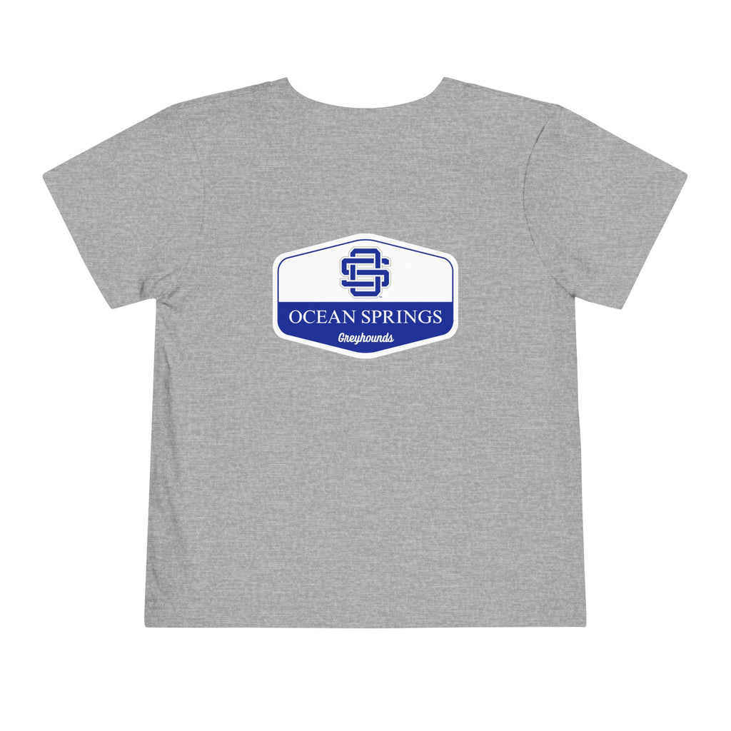 Ocean Springs Greyhound Rounded Shield Toddler Tee