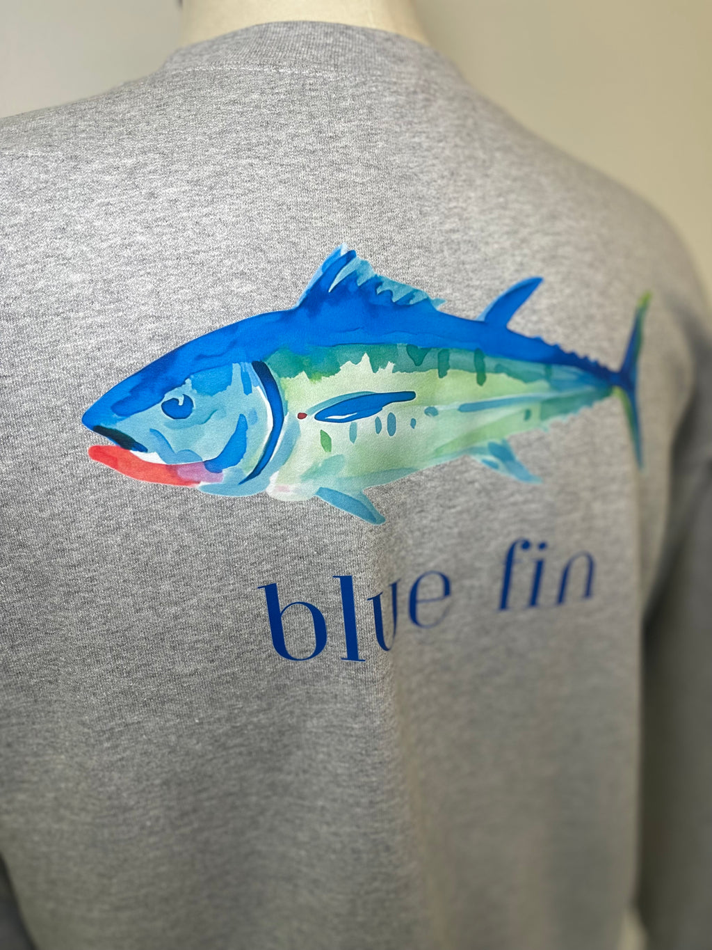 Blue Fin Watercolor Logo Crewneck Sweatshirt