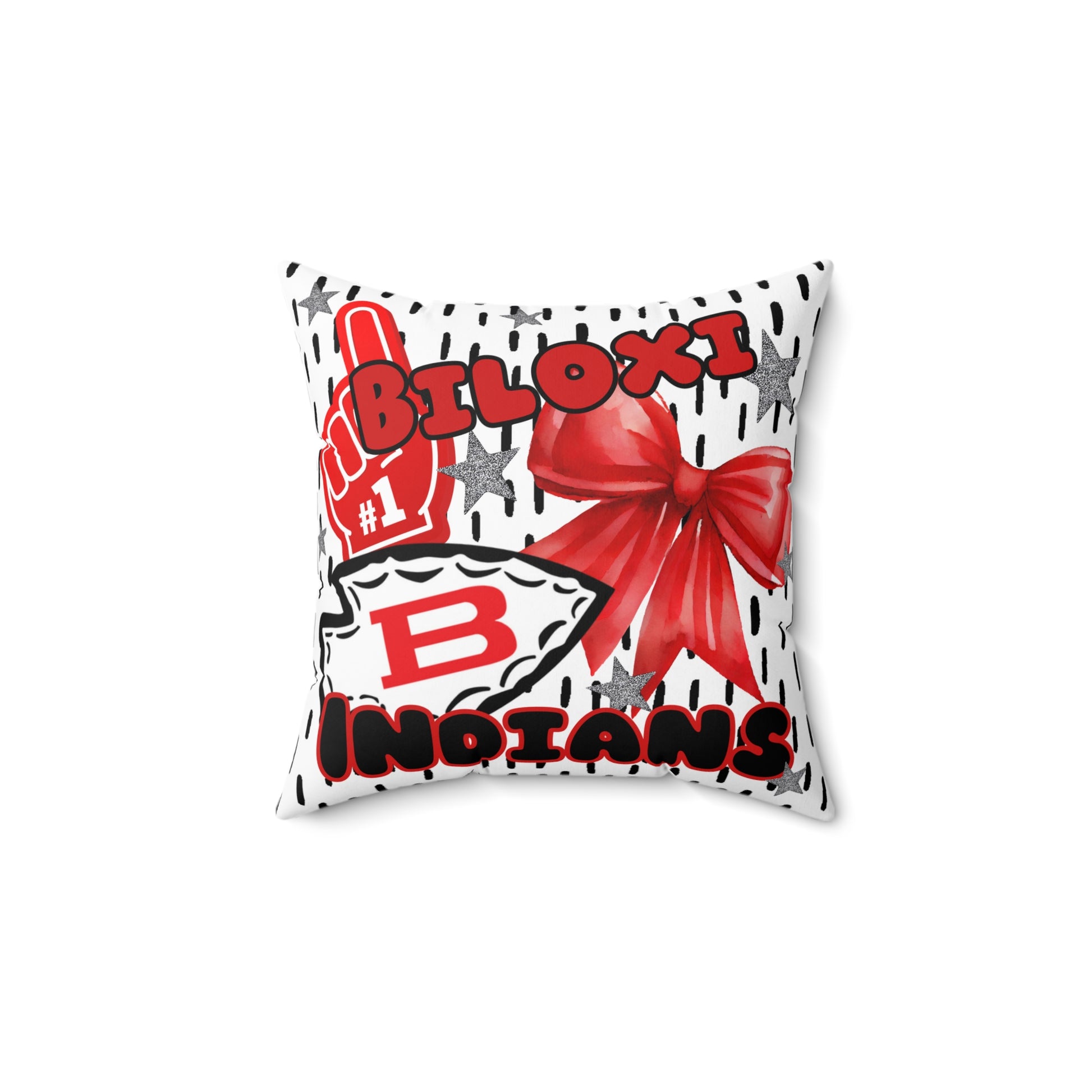Two Bits Cheer Square Pillow
