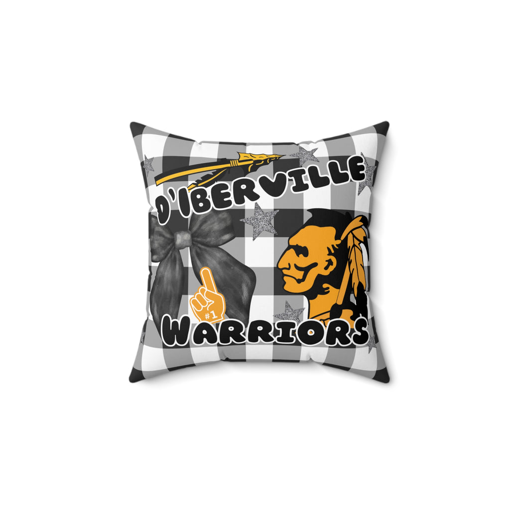 D'Iberville Gingham Check and Cheer Square Pillow