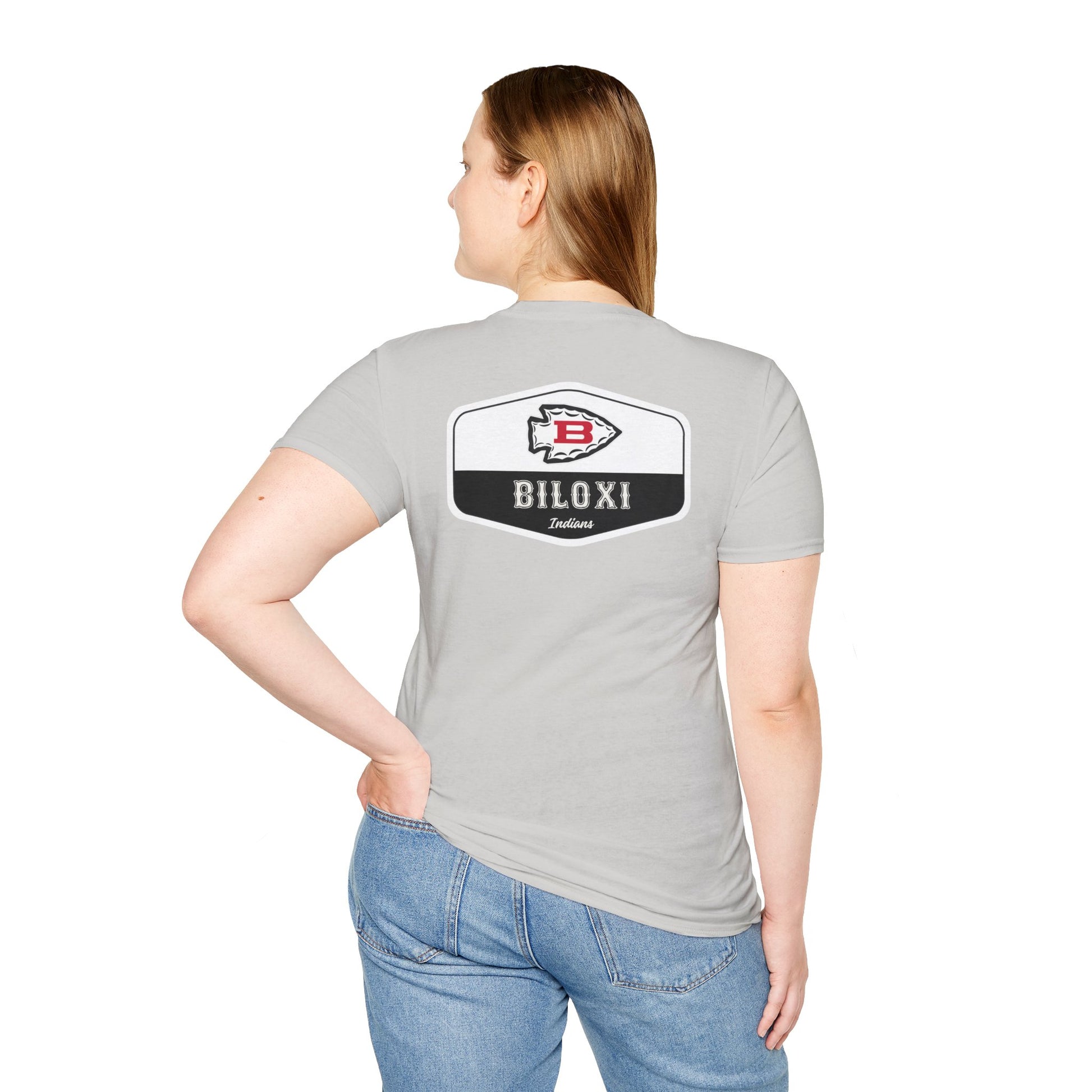 Biloxi Indians Rounded Shield Unisex T-Shirt