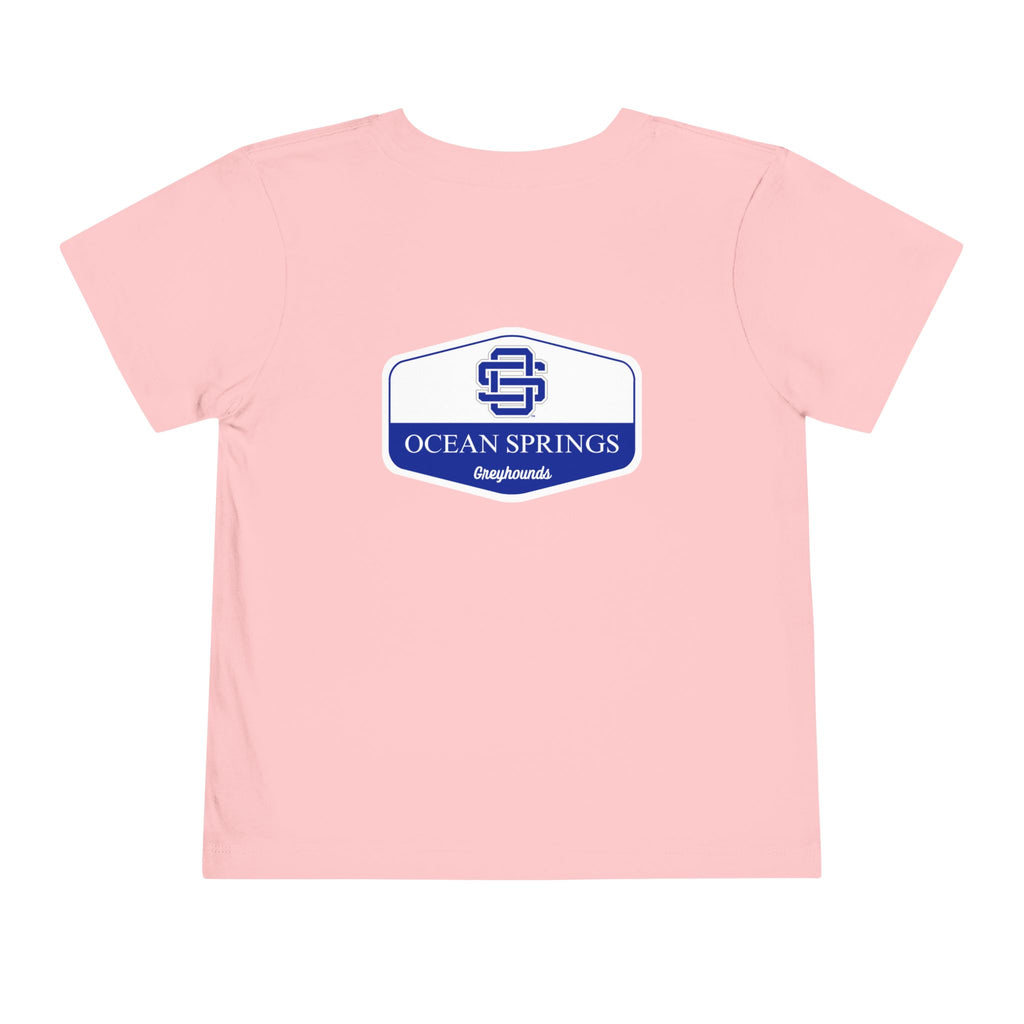 Ocean Springs Greyhound Rounded Shield Toddler Tee