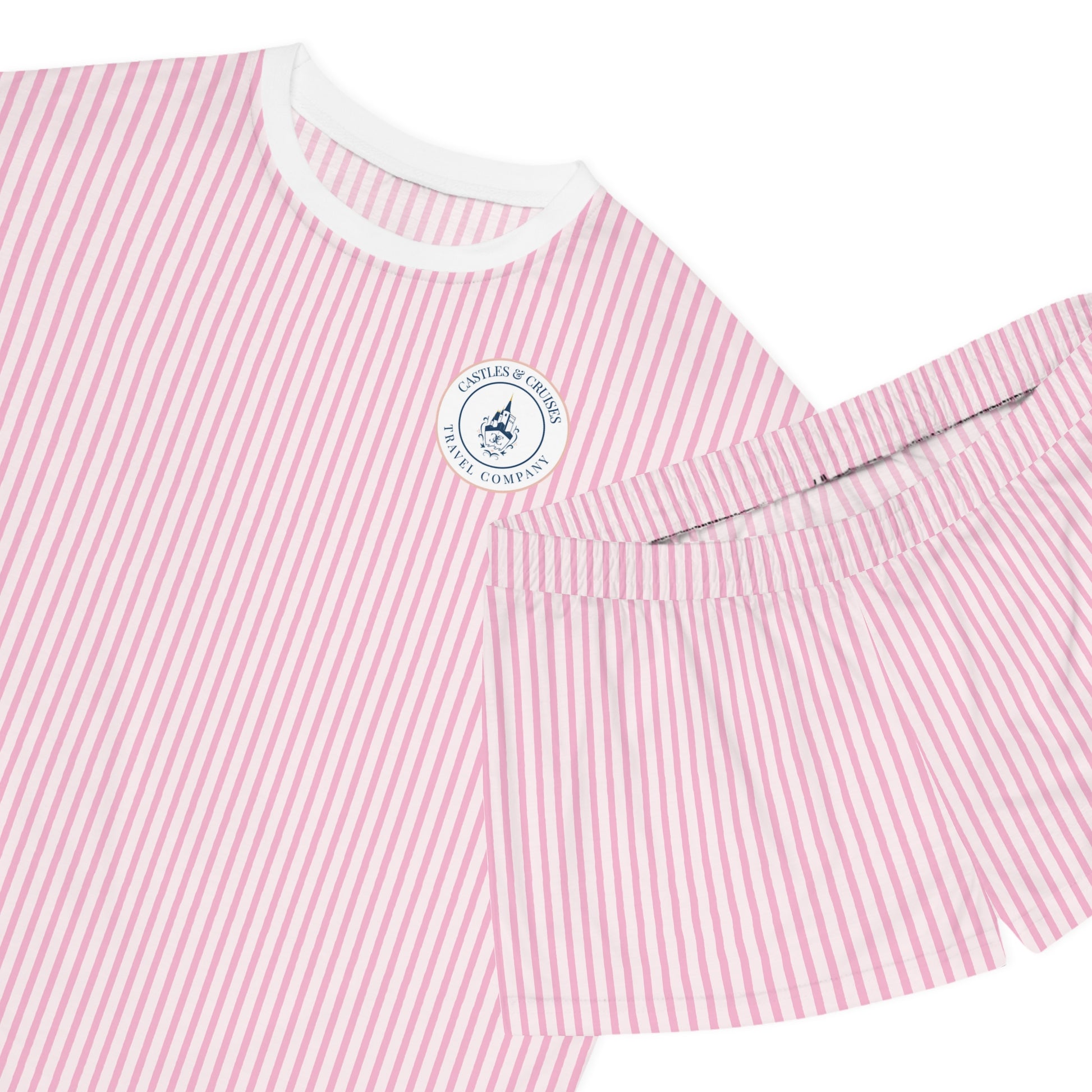 Stripe Women's Short Pajama Set (AOP)