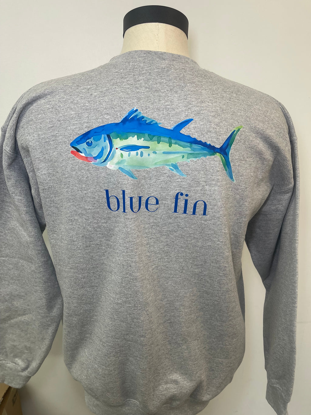 Blue Fin Watercolor Logo Crewneck Sweatshirt