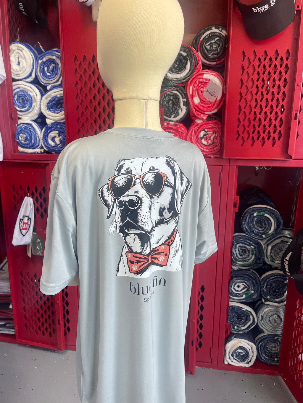 Dapper Dog Blue Fin Spirit Shirt YOUTH (red shades)