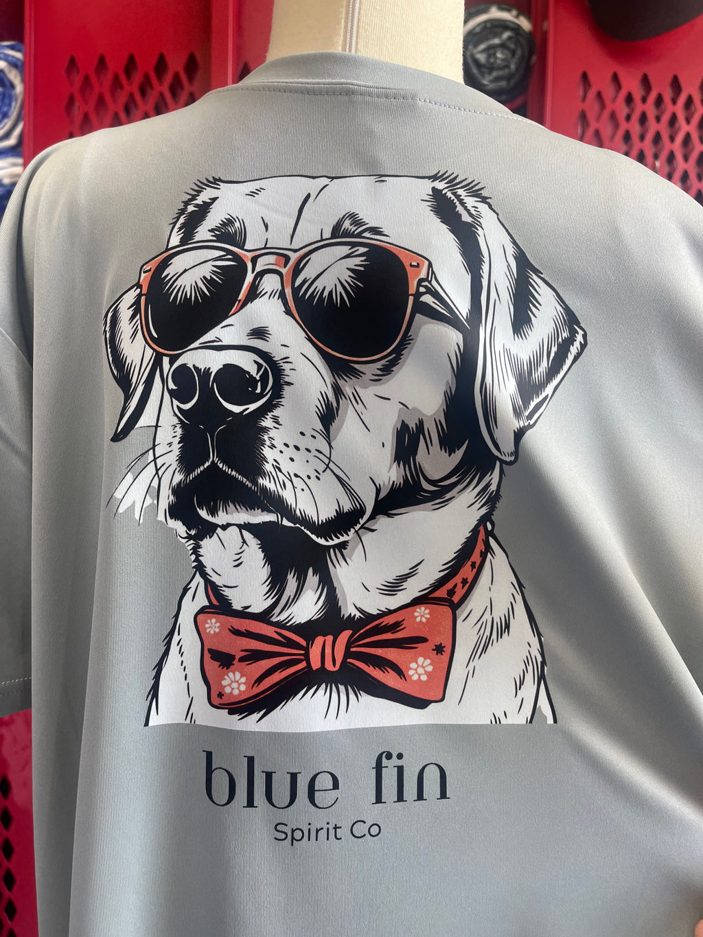 Dapper Dog Blue Fin Spirit Shirt YOUTH (red shades)