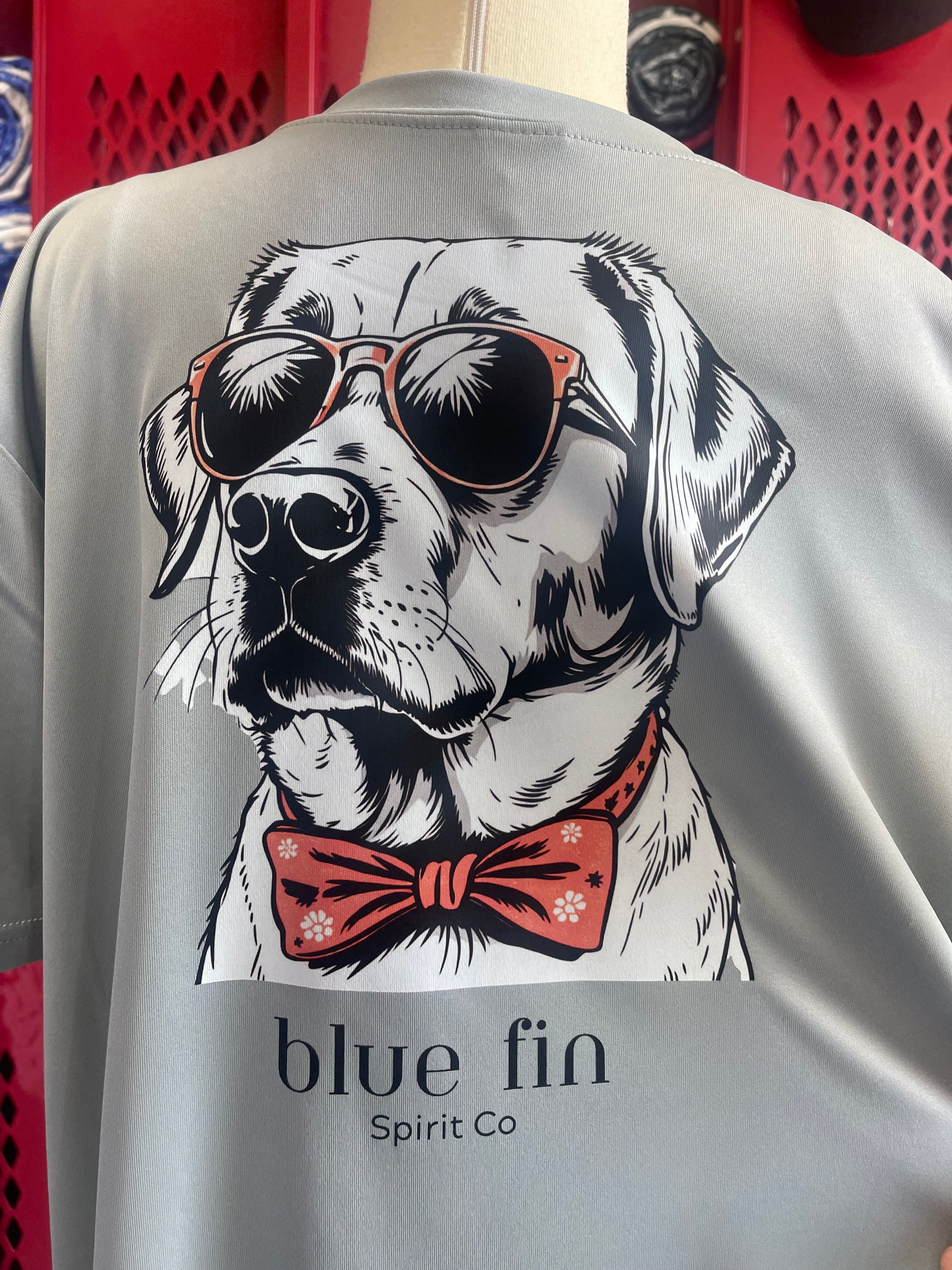 Dapper Dog Blue Fin Spirit Shirt YOUTH (red shades)