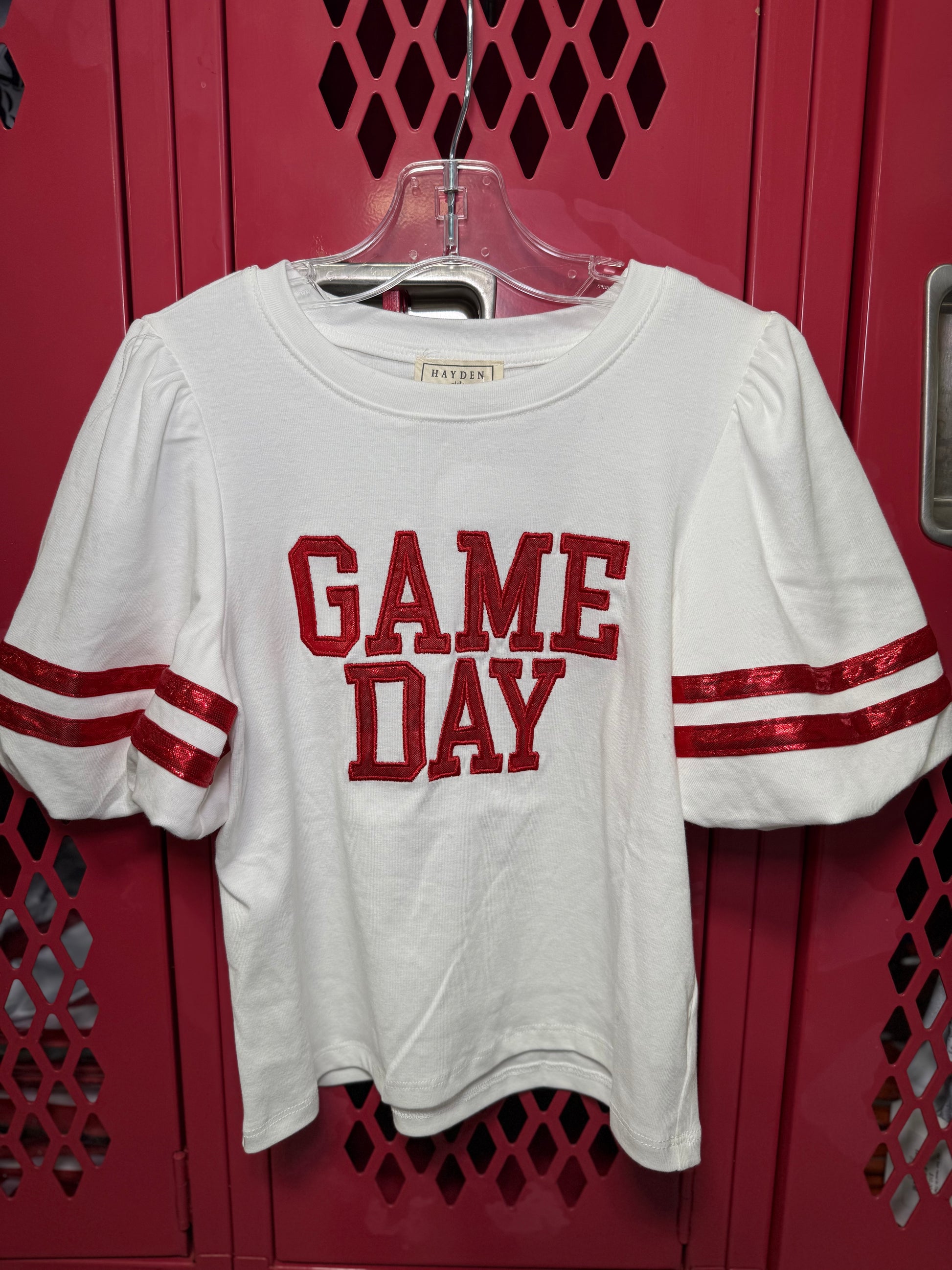 Varsity Goals "Game Day" Strip Shirt- Girls