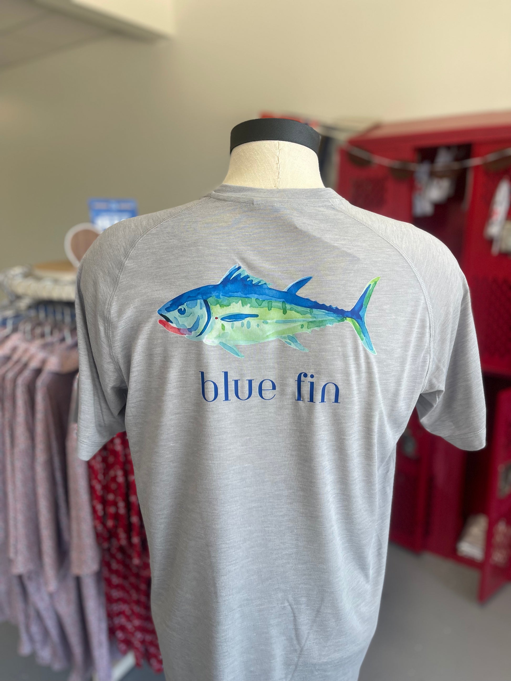 Blue Fin Watercolor Logo T Shirt