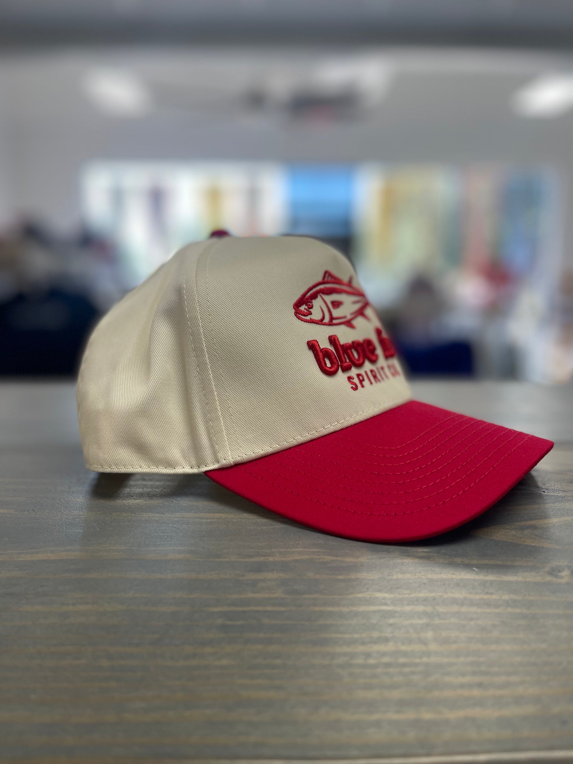 Blue Fin Spirit Co Hat - Red/Cream