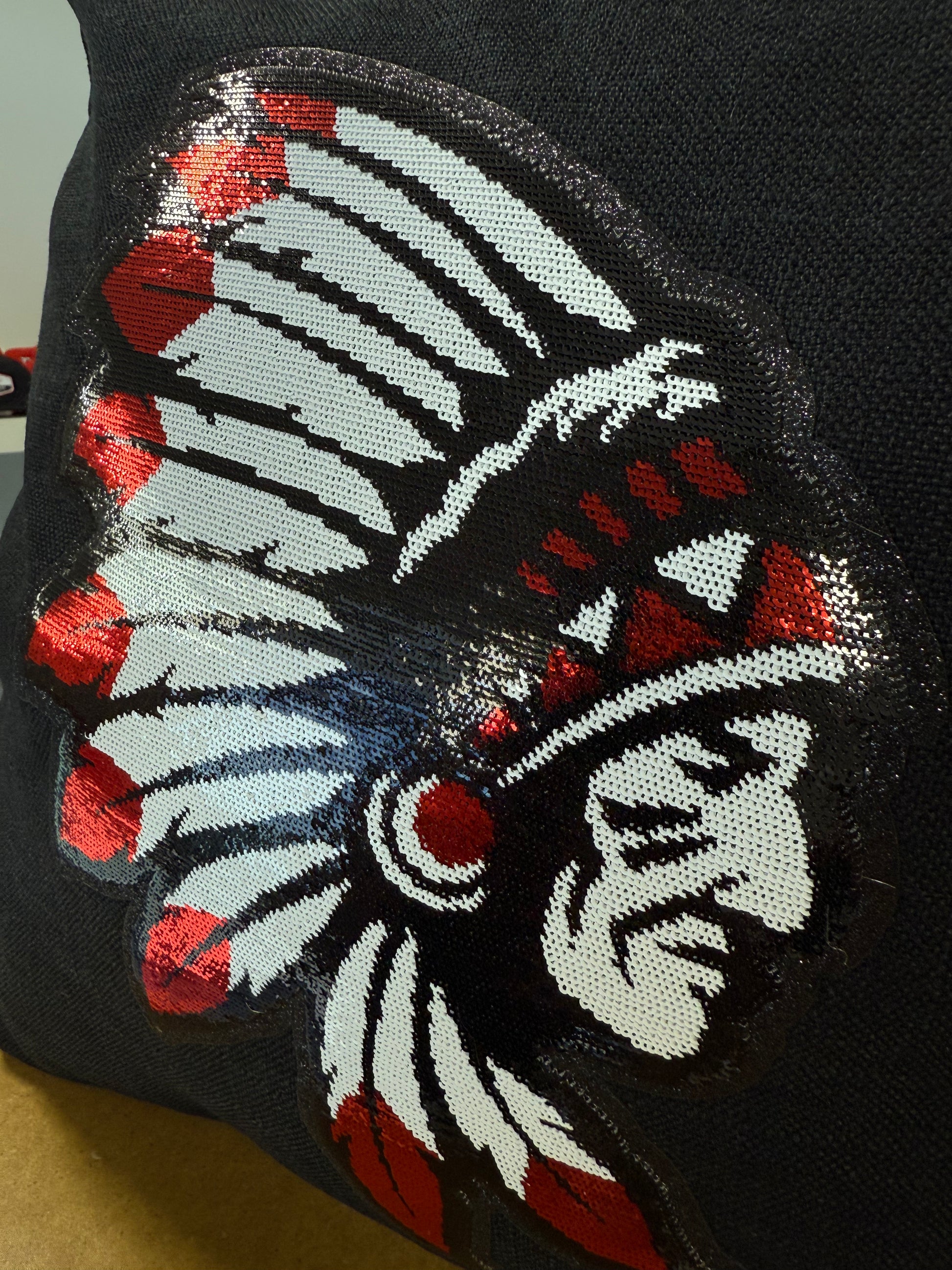 Indian Head Sequin Patch