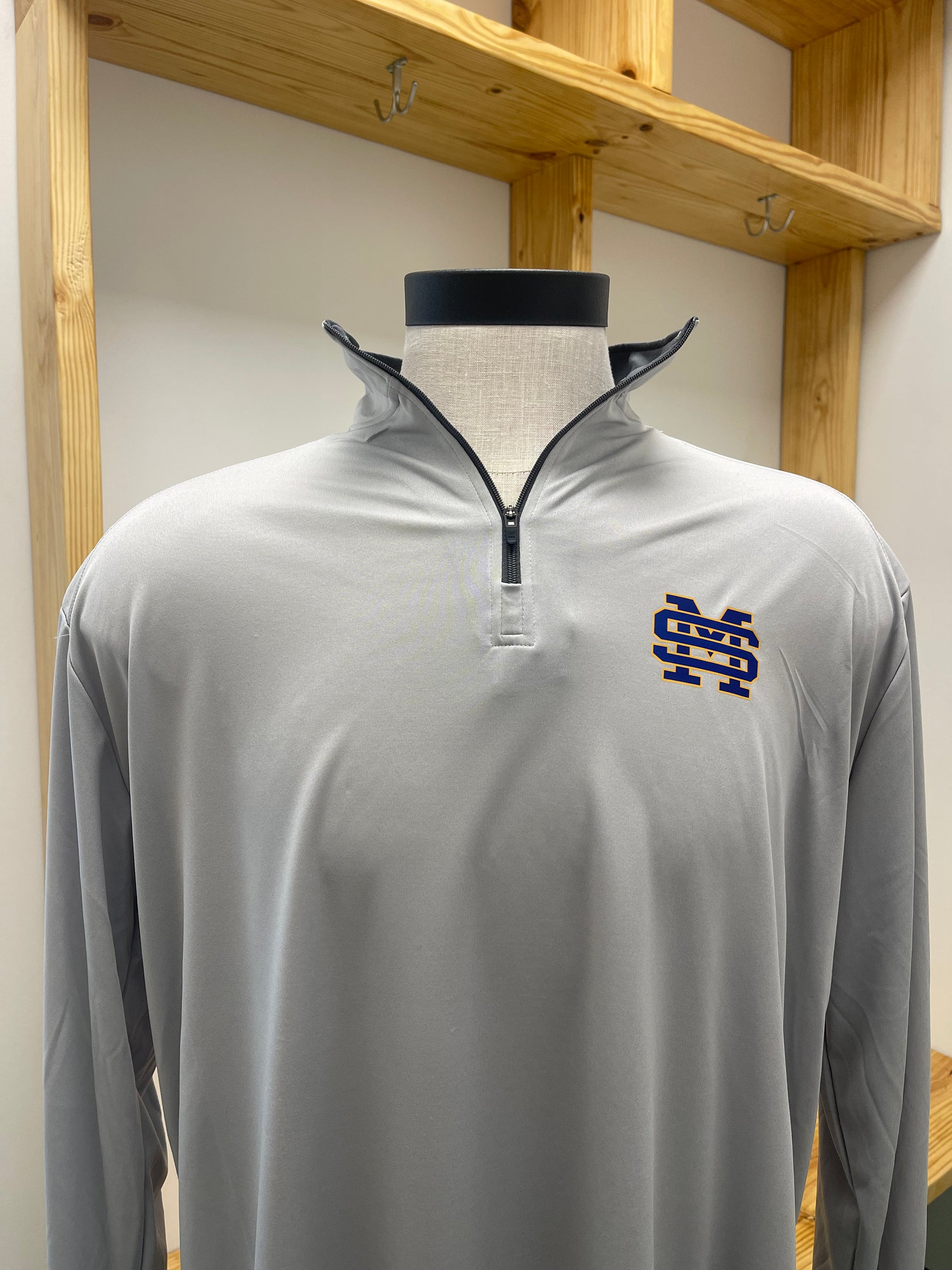 St. Martin - Silver Men's Quarter Zip Pullover - Badger B Core Polyester