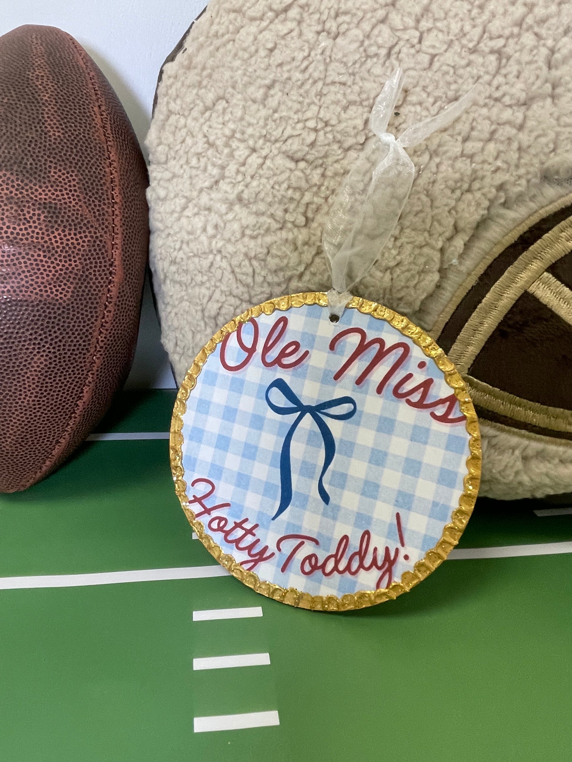 Ole Miss Gingham Ornament