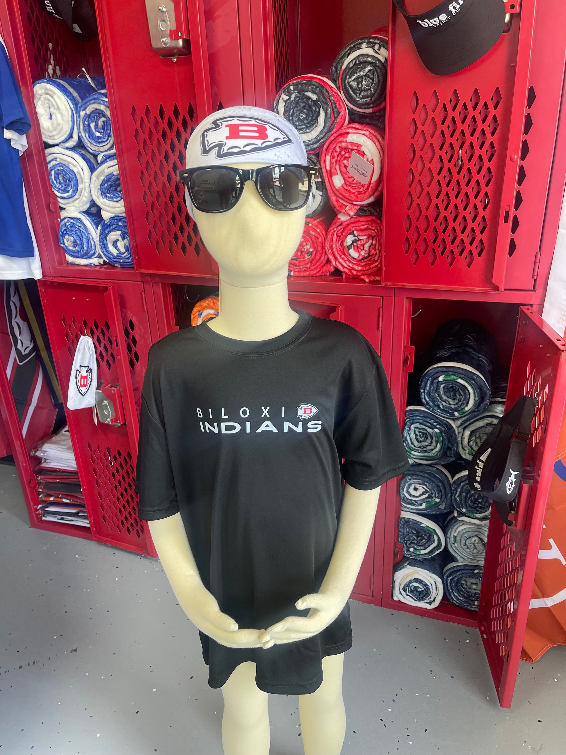 Biloxi Tribe Vibes Performance T YOUTH (black)