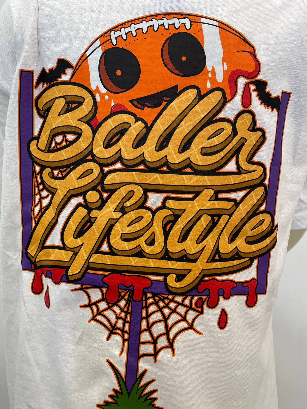 Baller Lifestyle Football Halloween Youth Tee