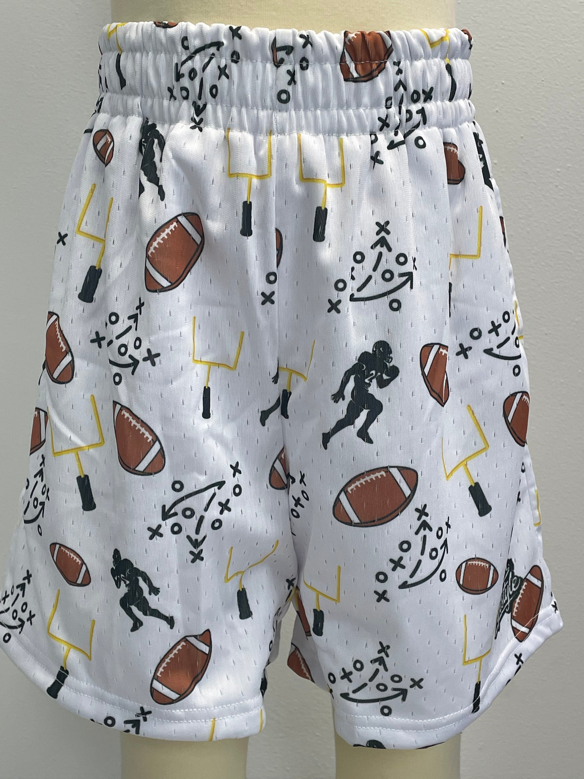Baller Lifestyle Football Shorts White- Youth