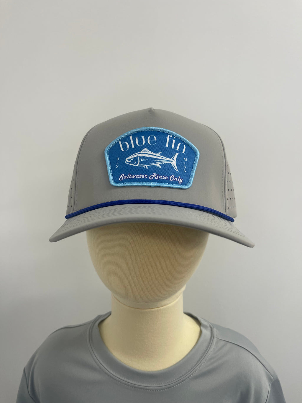 Boat Hair Hider- Blue Fin Hat (adult)