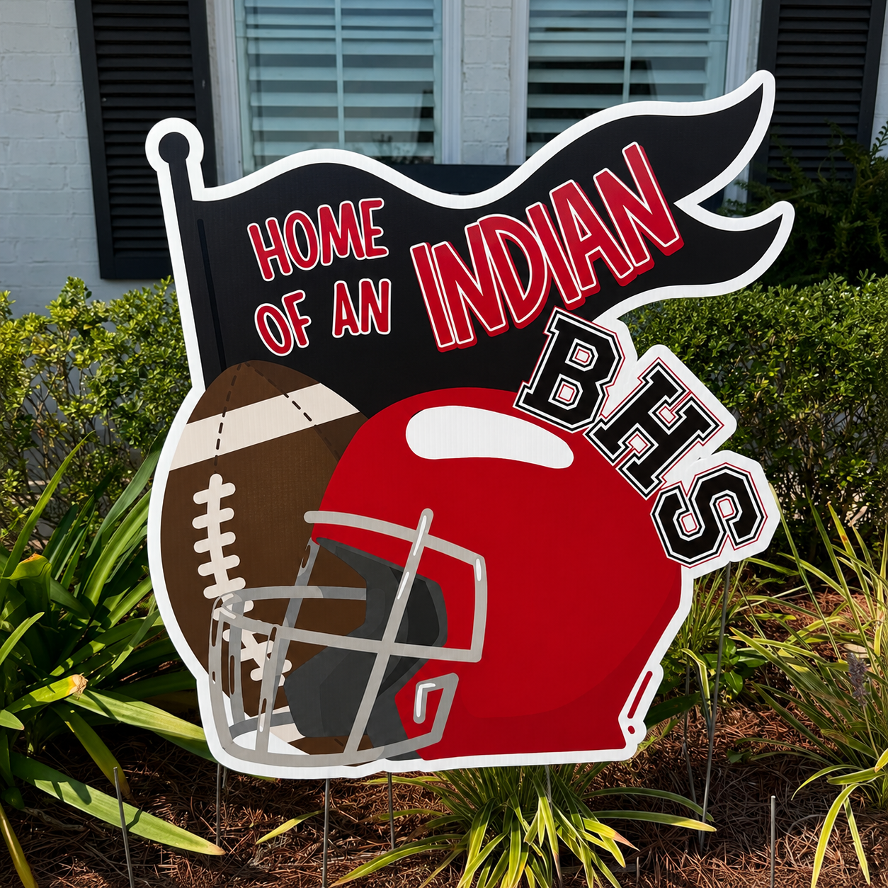 Indian Pride Football Yard Sign **PRE-ORDER**