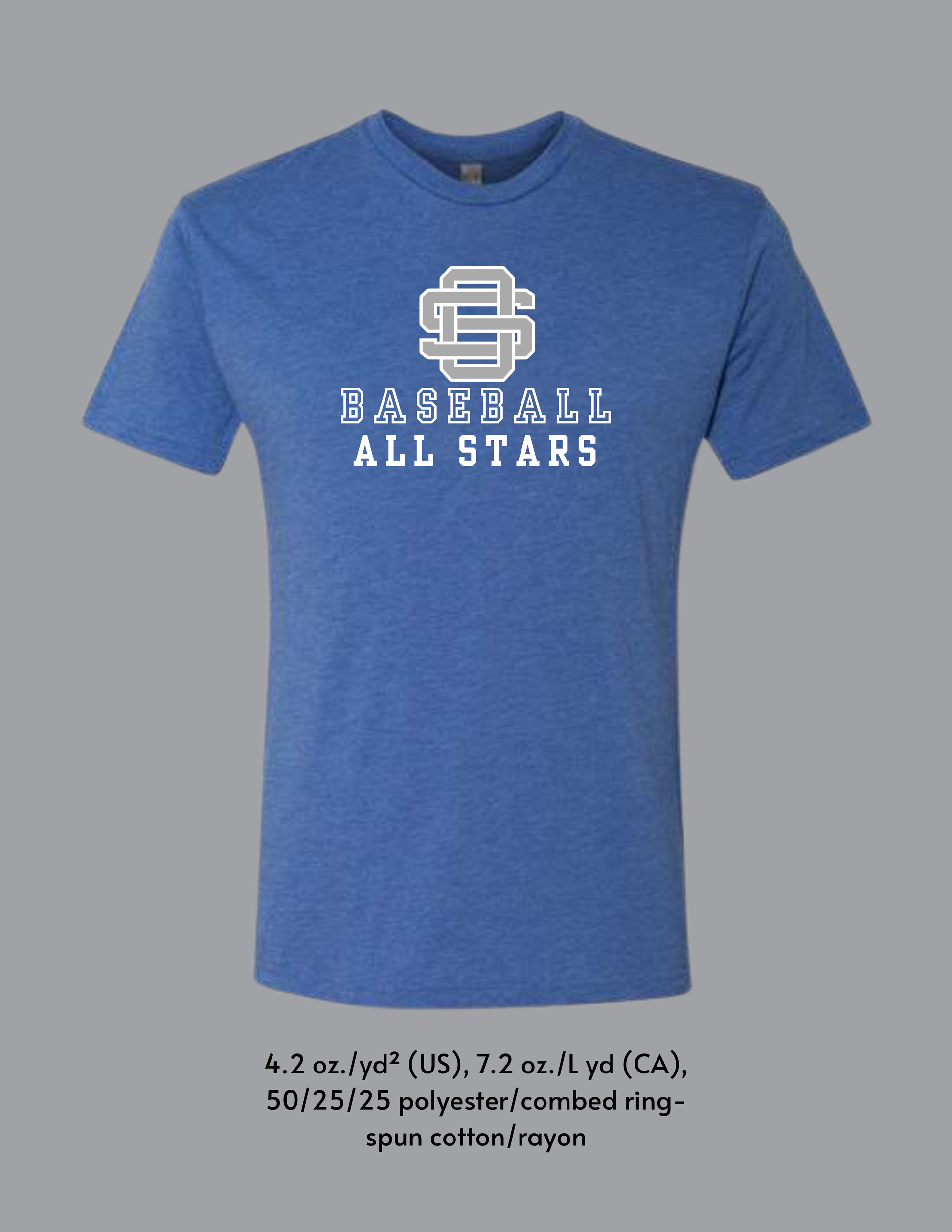All Star Short Sleeve Tri Blend Tee - Pre Order Only