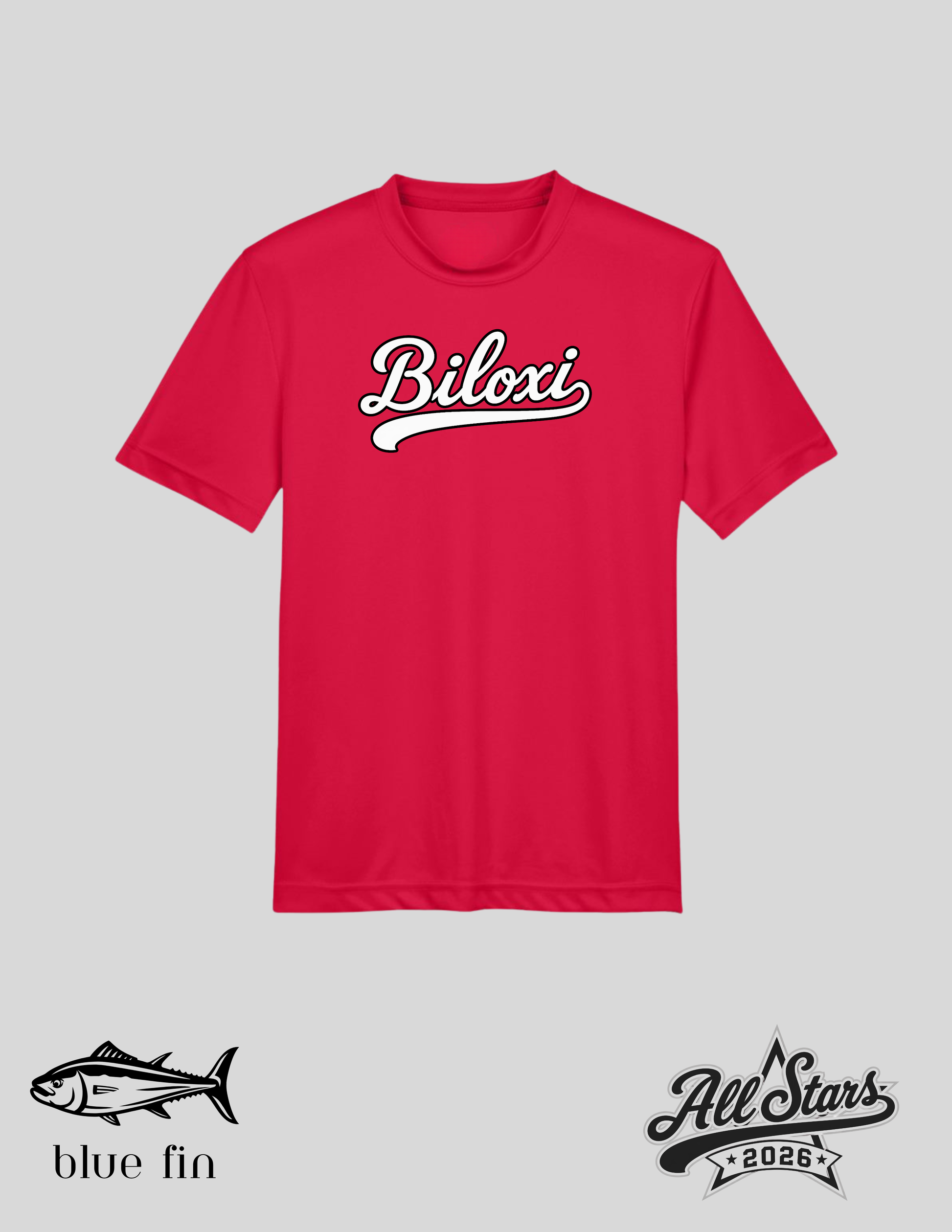 Short Sleeve performance dry fit Tee Biloxi - Pre Order Only